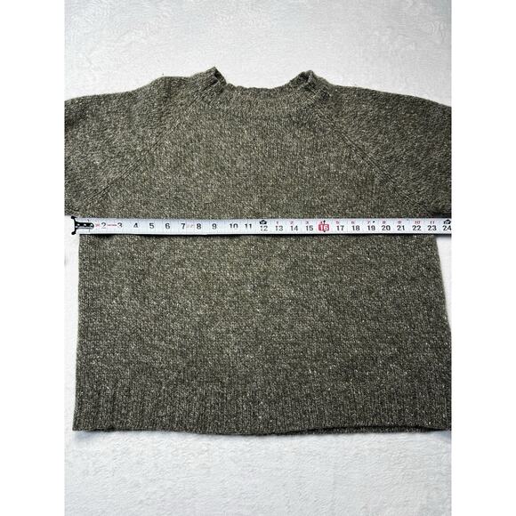 Vintage Abercrombie & Fitch Wool Sweater Made In Hong Kong L Heather Olive 1980s - Picture 6 of 11